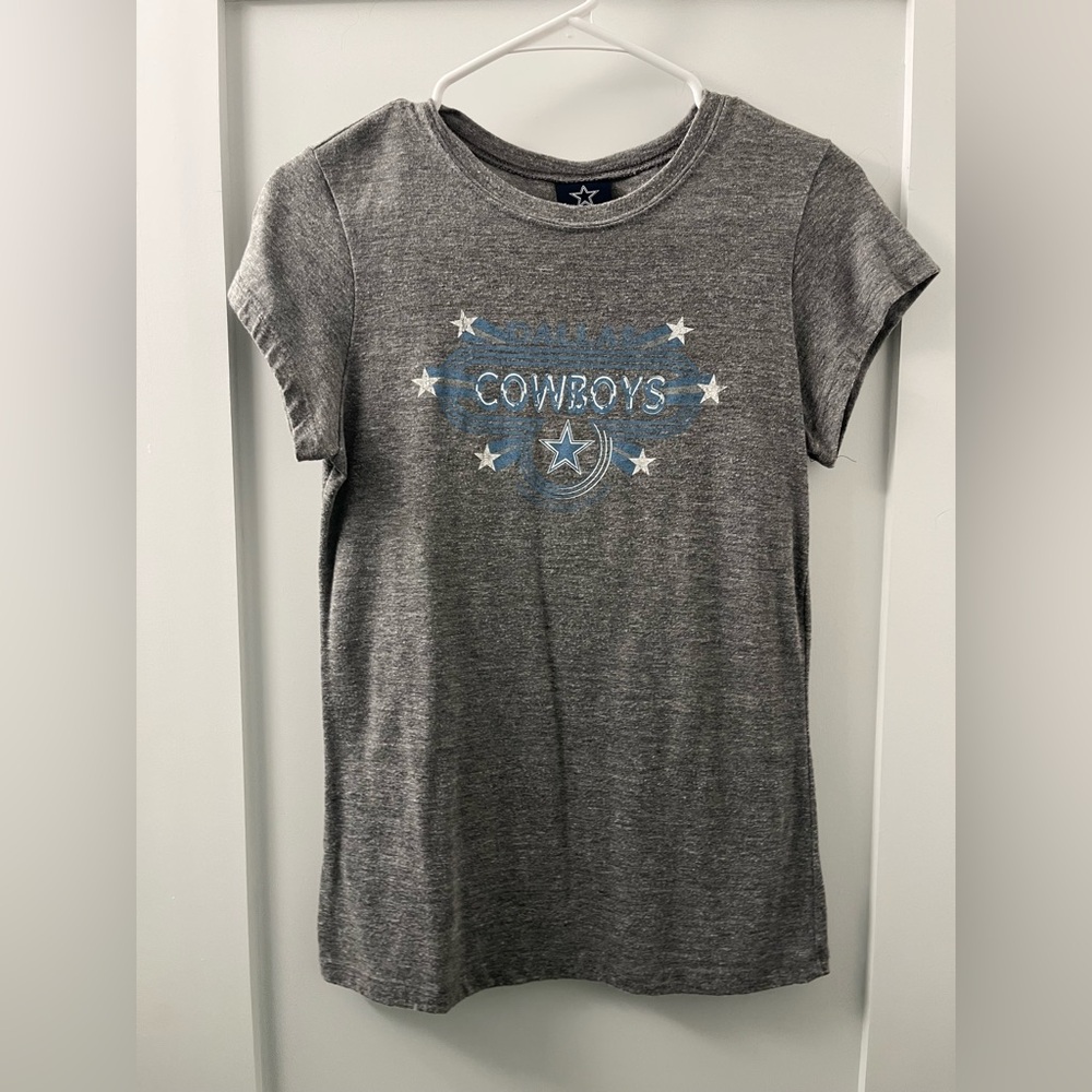 Juniors Gray Dallas Cowboys Graphic Tee